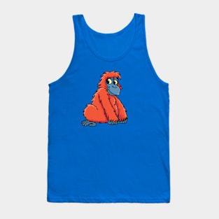 orange orangutan looks at us with a smile Tank Top